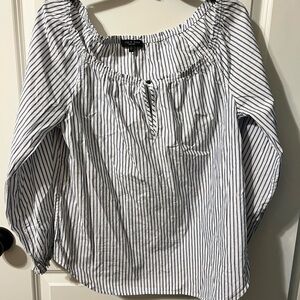 rag & bone Blue and White Striped Blouse NWOT